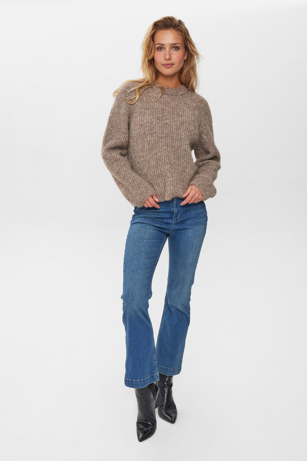 Nümph - NUZindi Pullover, Fossil Melange
