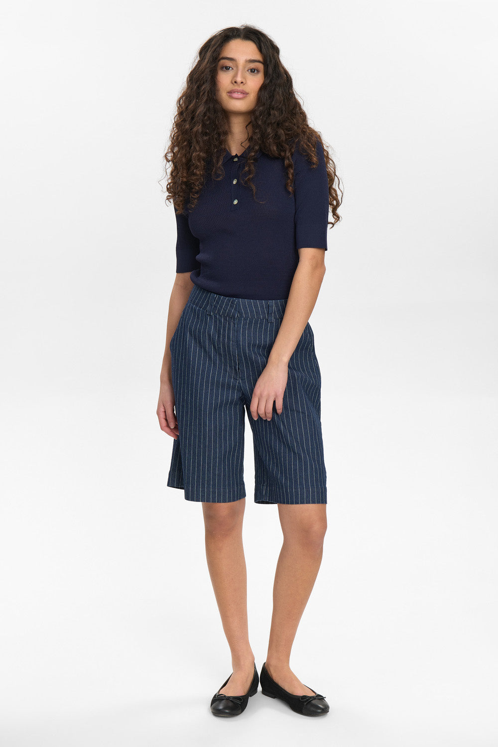 NUVibeke Shorts fra Nümph – Pinstripe Shorts