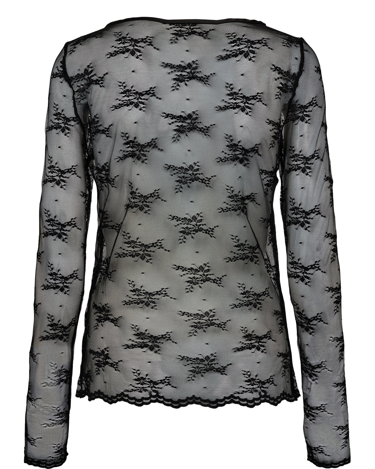 Nümph - NUNatalia Meshbluse i sort