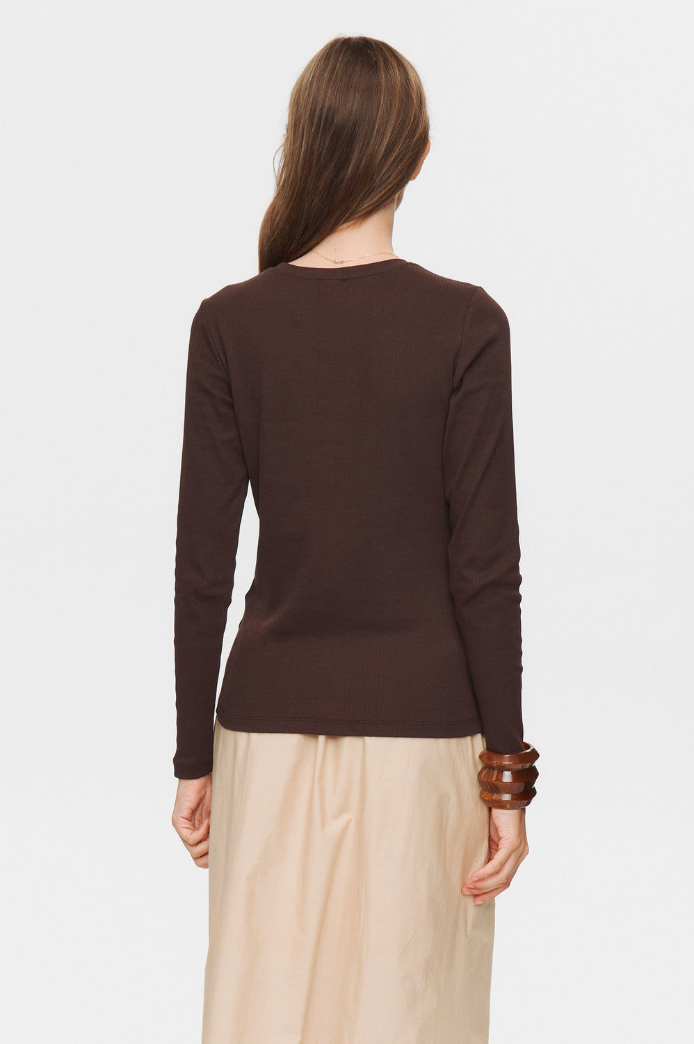 Nümph - NURiley LS Tee i mørkebrun