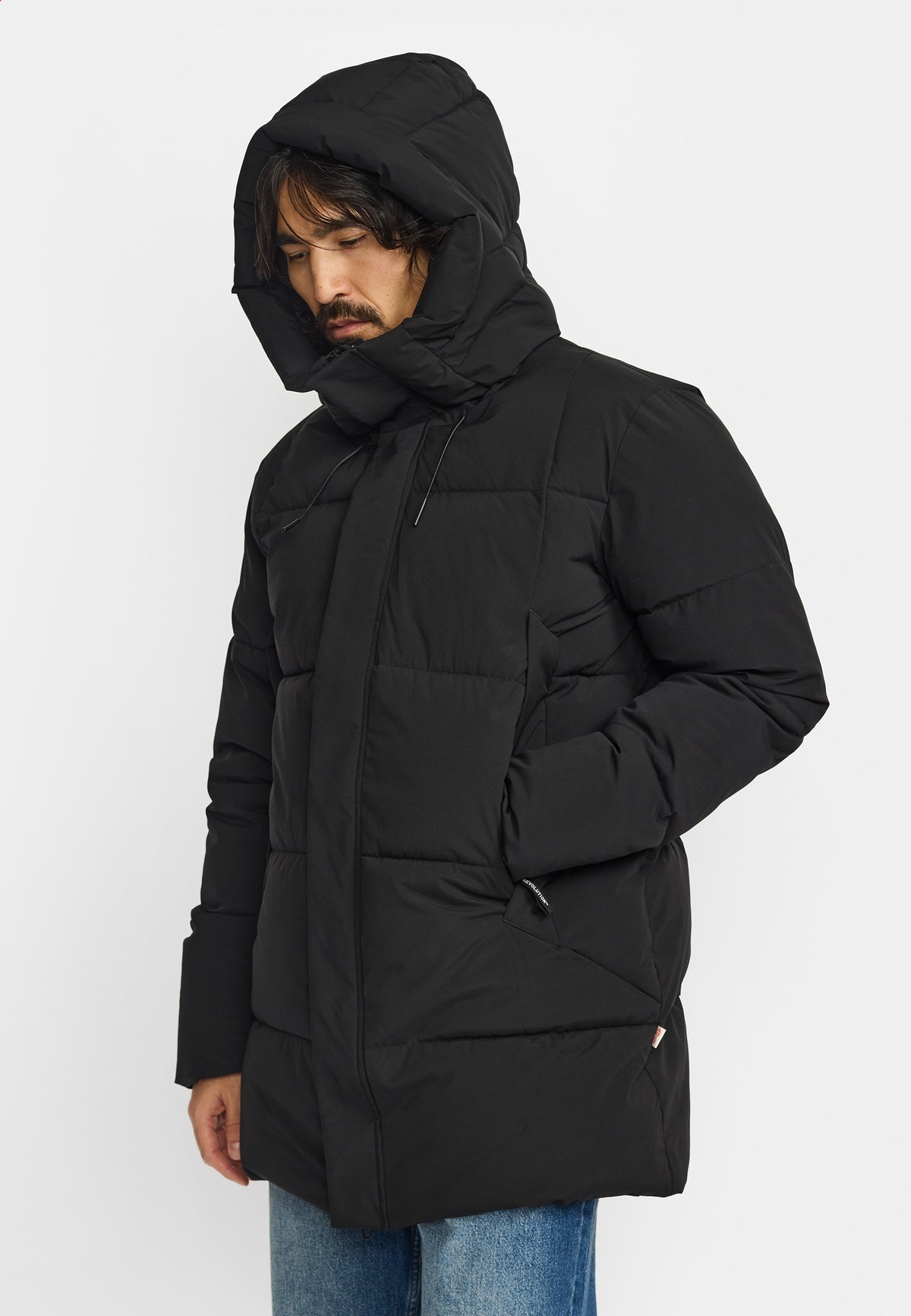 Revolution - Hooded Puffer Jacket - Black