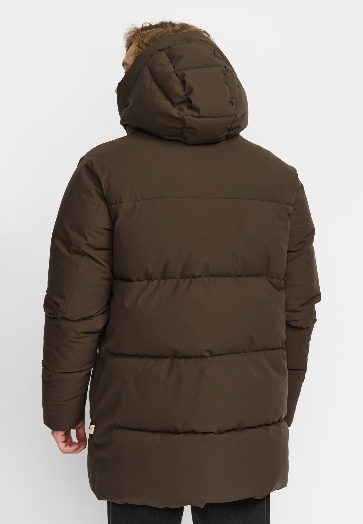 Revolution - Hooded Puffer Jacket - Darkbrown