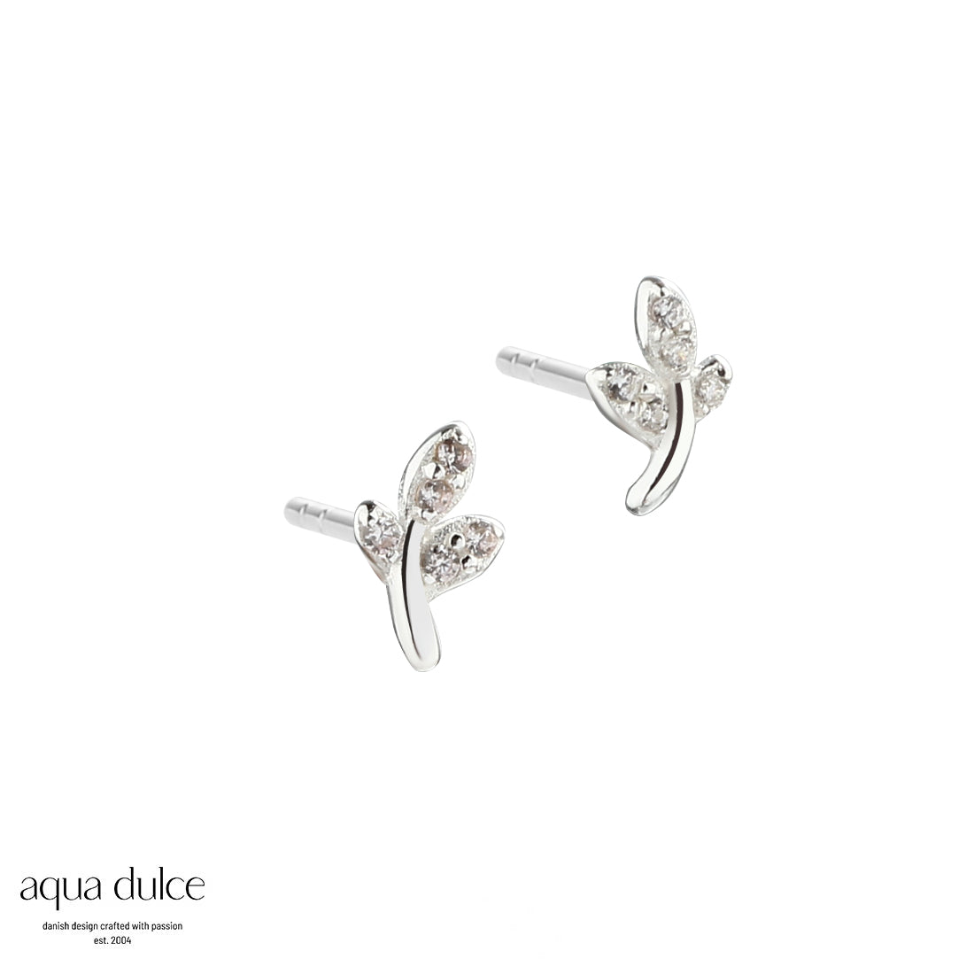 Leafy Ørestik i Sølv – Aqua Dulce