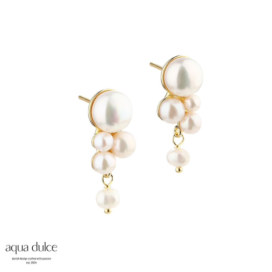 Aqua Dulce - Bubbels Earstud, Ørestikker med Perler
