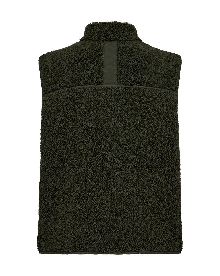 Mos Mosh - MMRowe Teddy Vest i Forrest Night