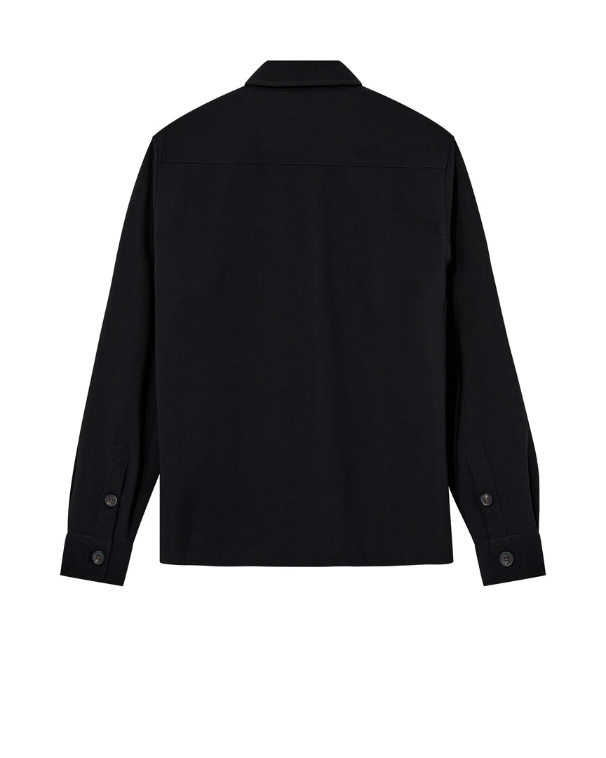 MMG Birk Traver Overshirt fra Mos Mosh Gallery – Sort Overskjorte