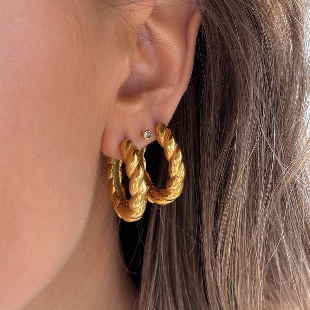 Bay - Camille Hoop 26mm. Vandfaste hoops