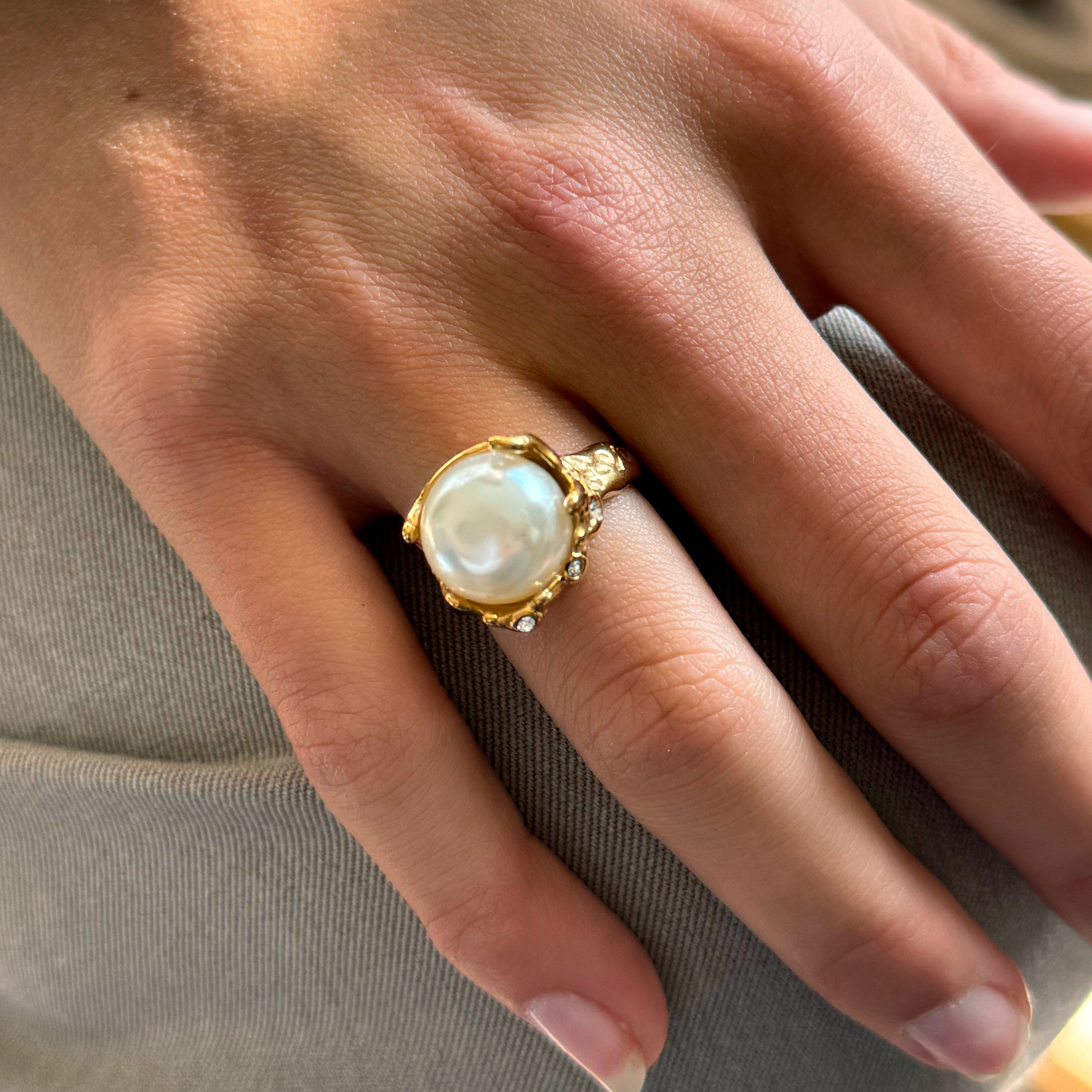 Bay - Lagoon Pearl Ring - vandfast ring