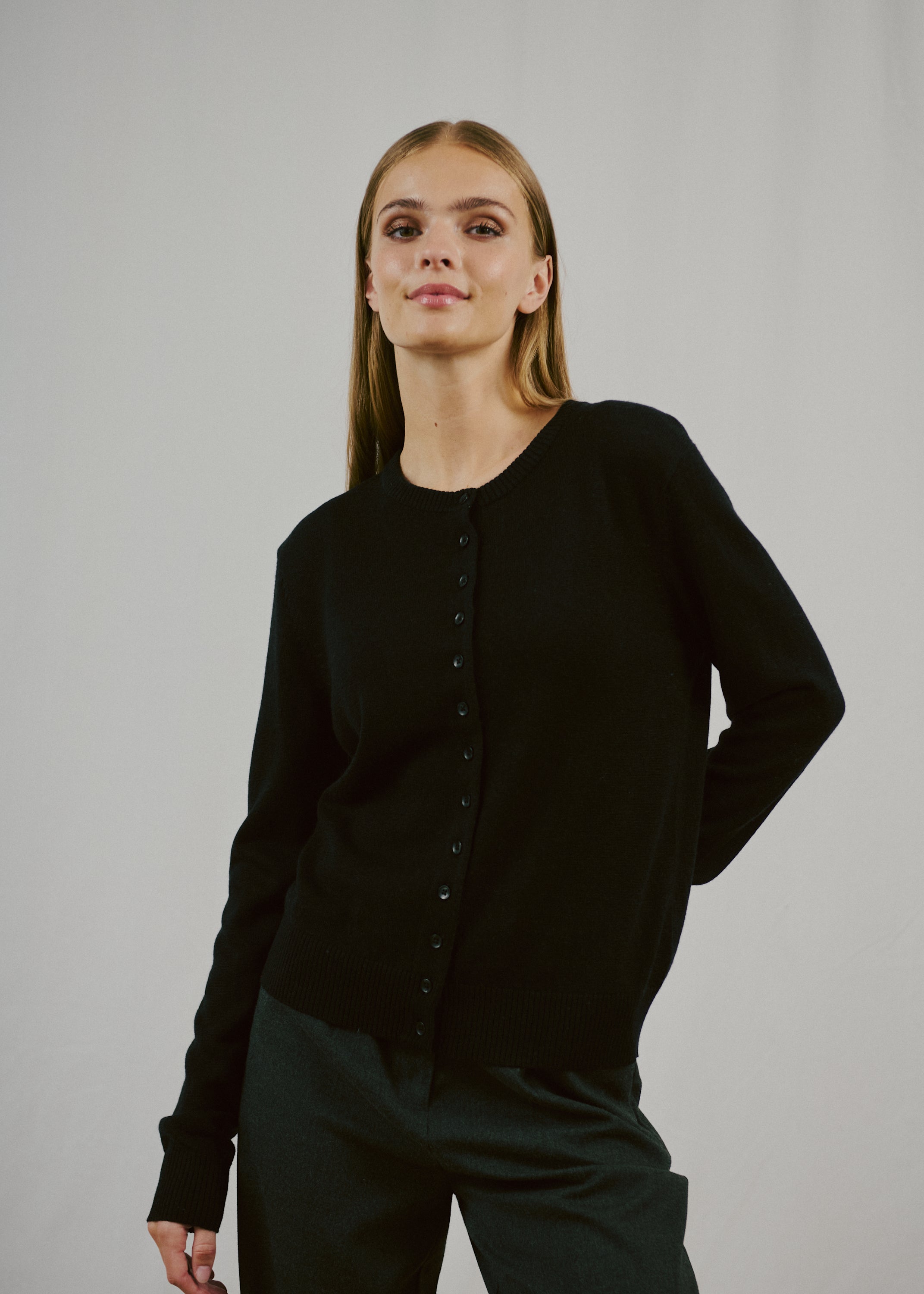 Bruun & Stengade - Edel regular cardigan, sort