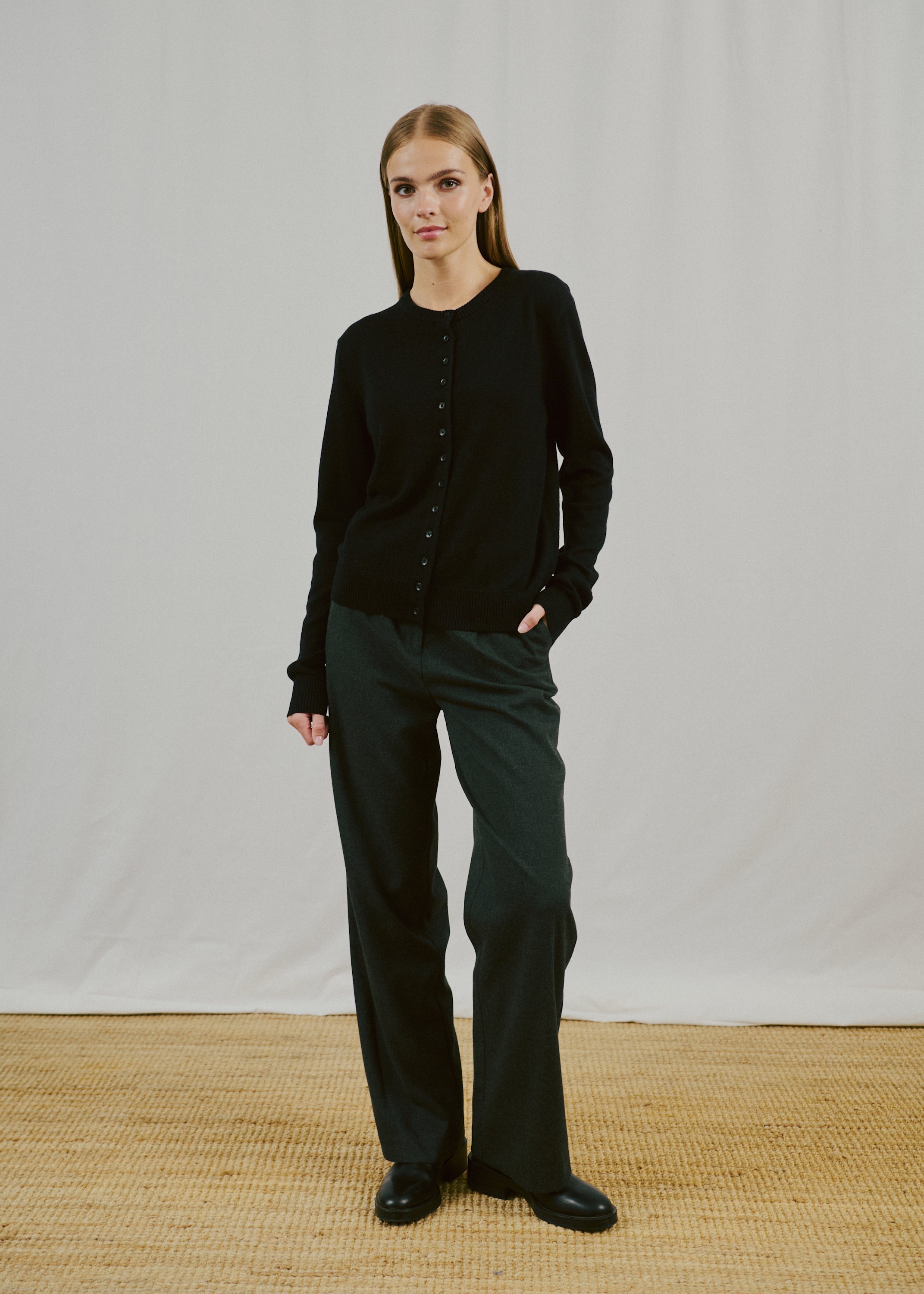 Bruun & Stengade - Edel regular cardigan, sort