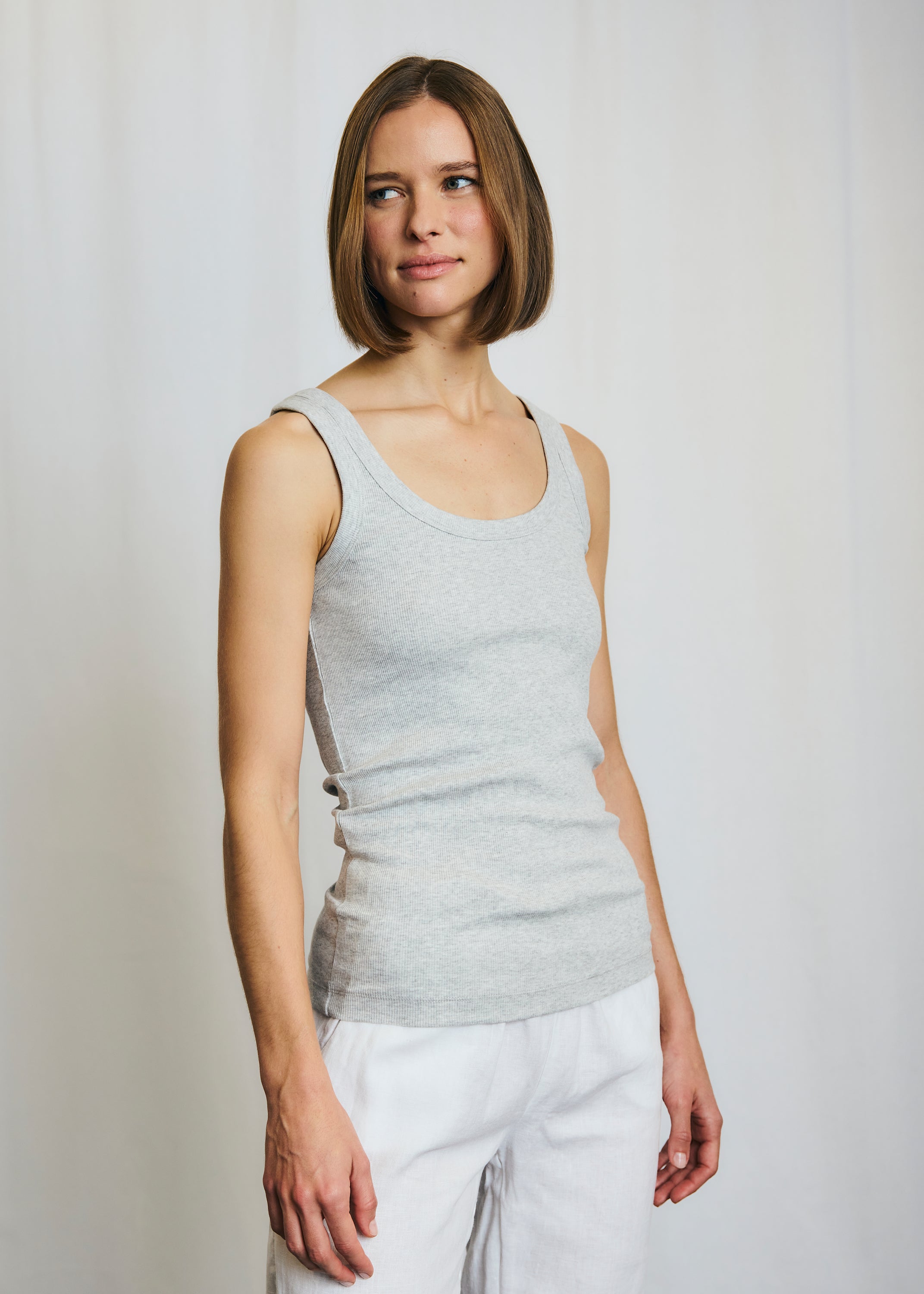 Charlotte Top, lysegrå