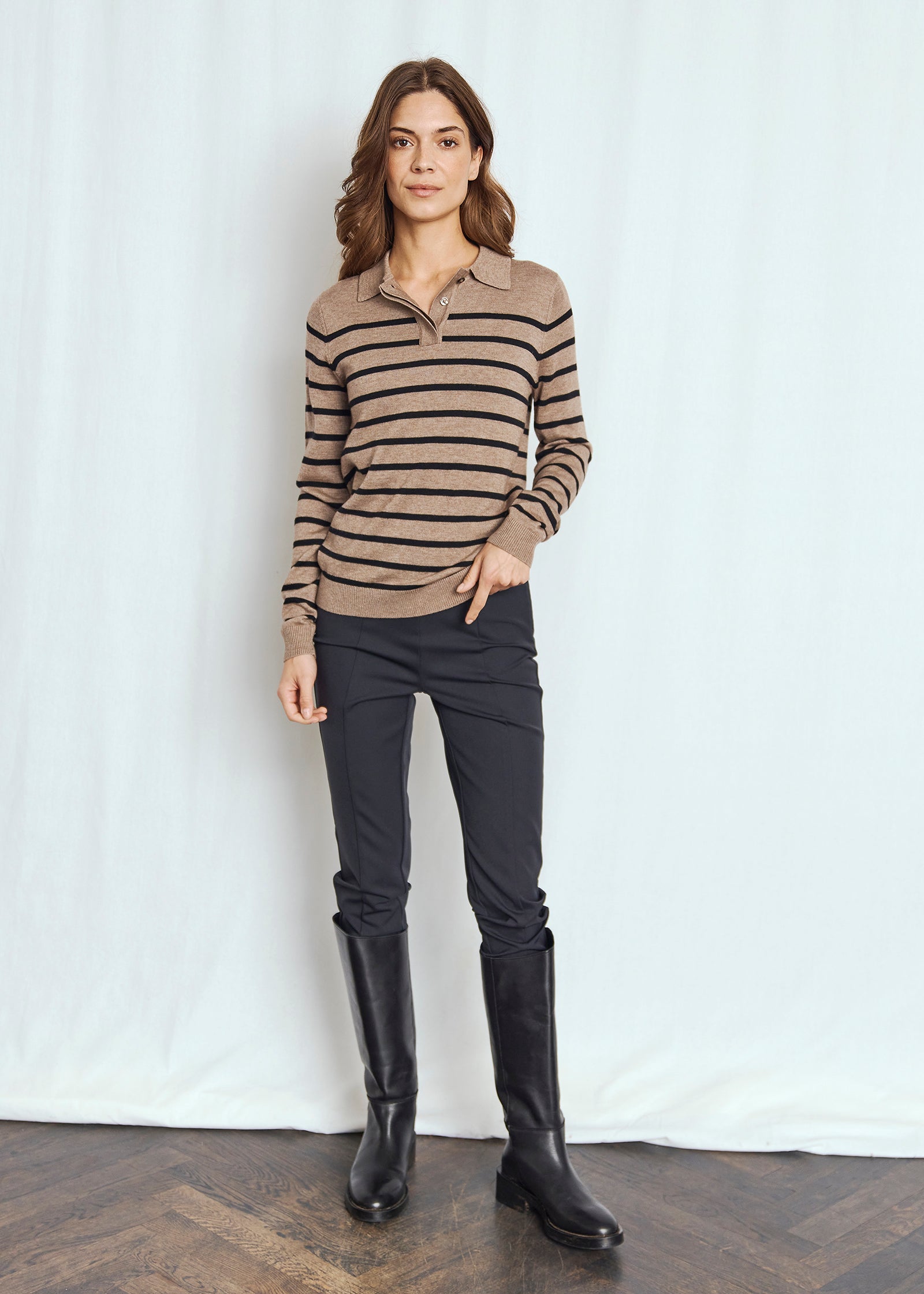 Bruun & Stengade - Eirin Stribet Strik med krave