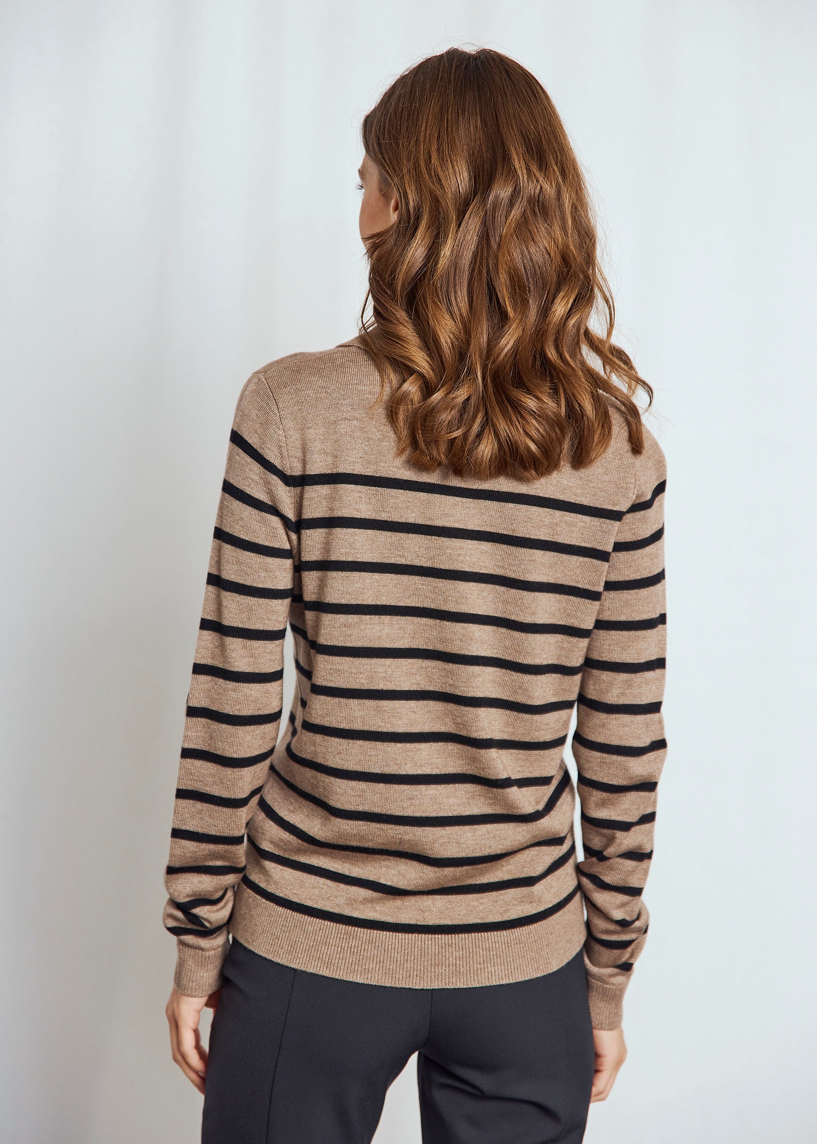 Bruun & Stengade - Eirin Stribet Strik med krave