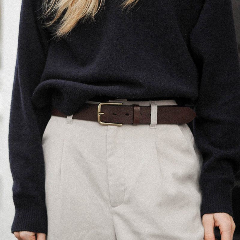 Bosswik - Alsidigt læderbælte Brun Art. D10206