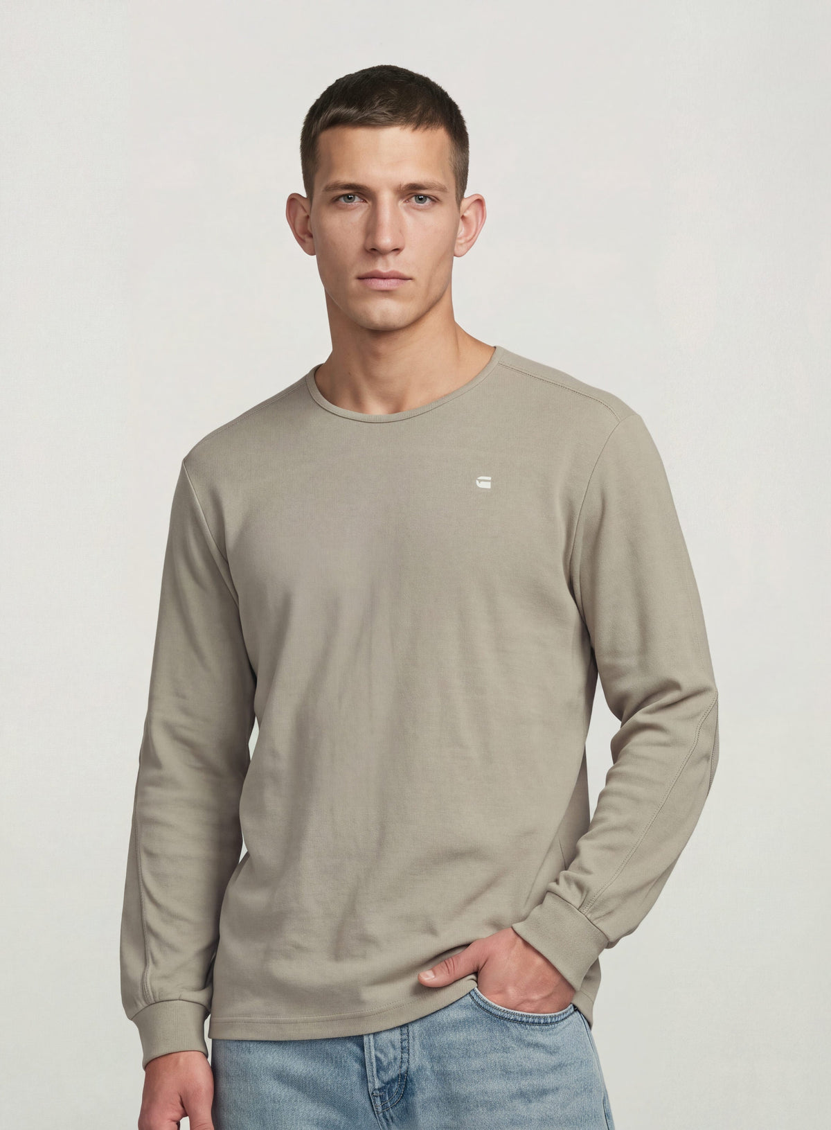 G-Star - Structured Tweeter Long Sleeve - Elephant Skin