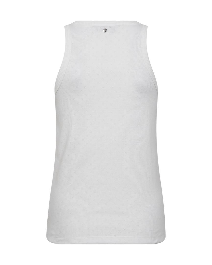 MMLago Tank – hvid ribbet basistop | Mos Mosh