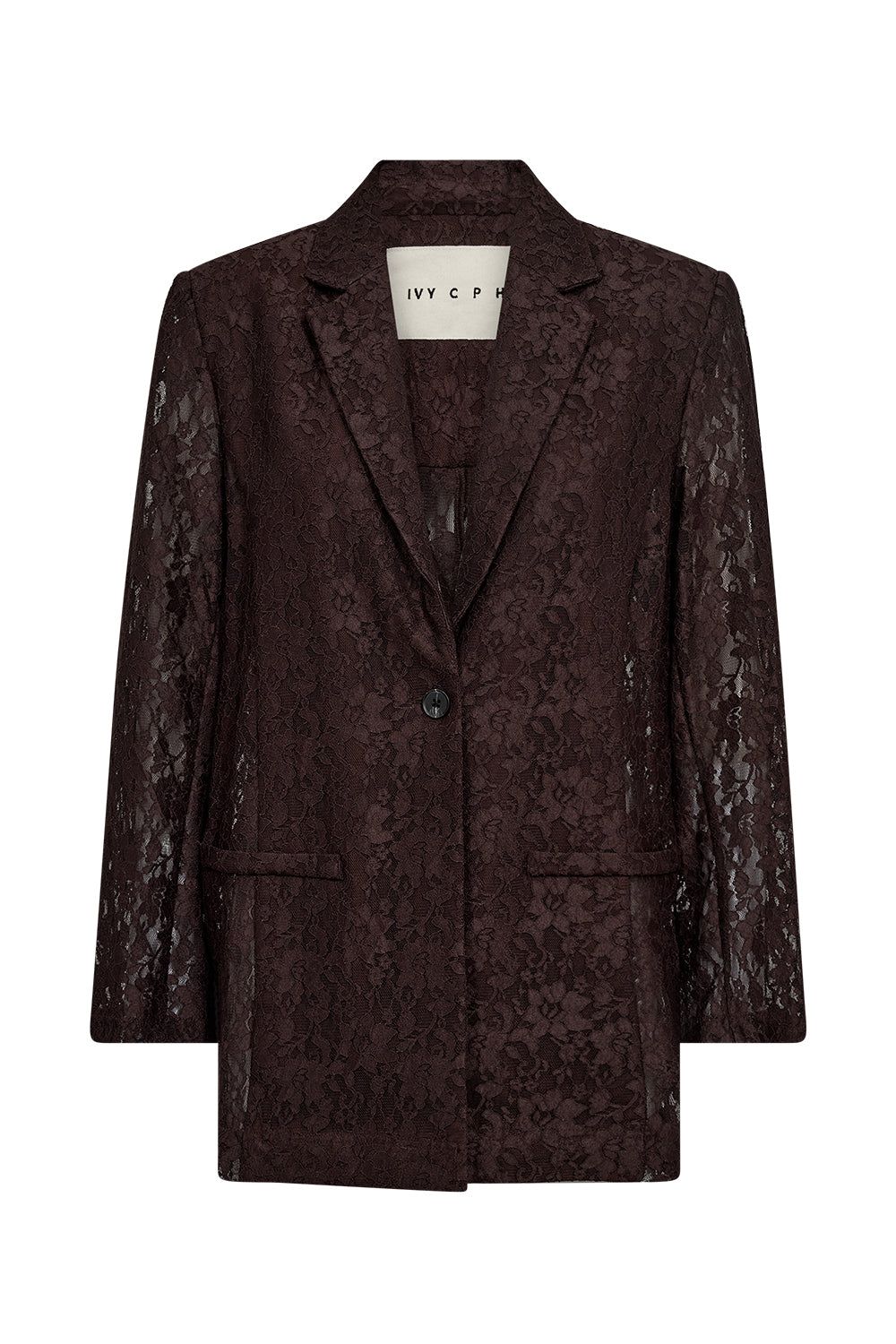 Ivy - Lara Lace Blazer, Expresso brown