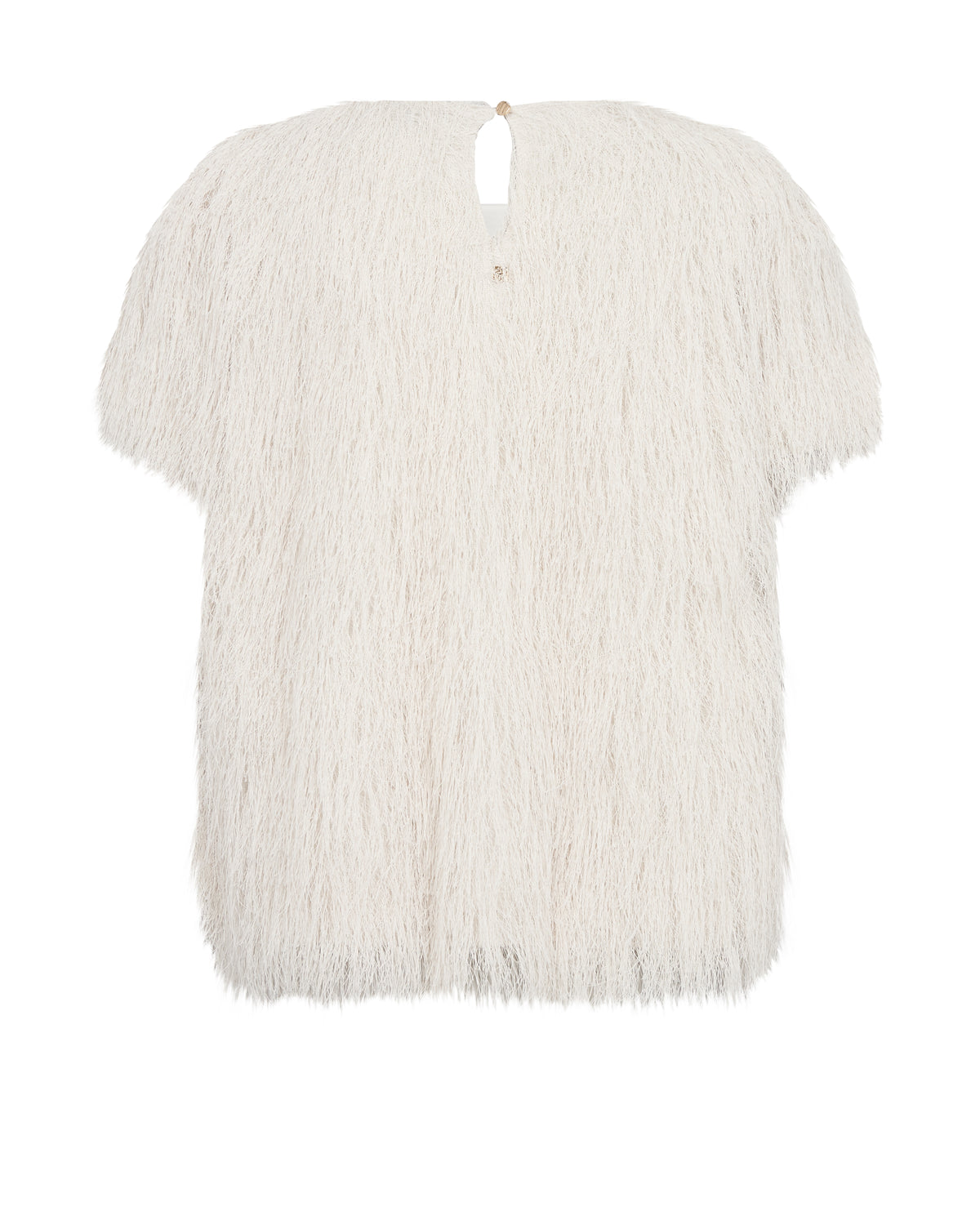 Mos Mosh – MMBrim O-SS Faux Fur Tee – Ecru