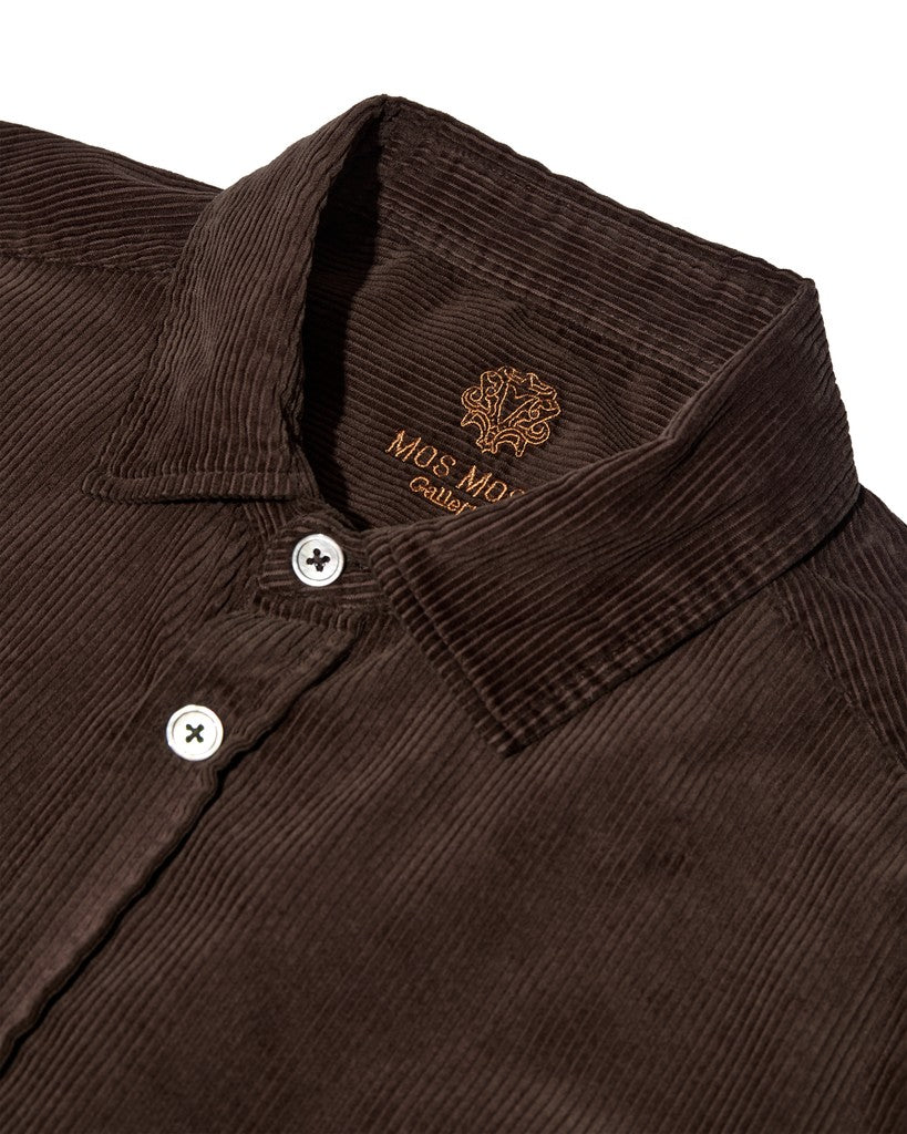 Mos Mosh Gallery - MMGAlden Corduroy Shirt Black Coffee