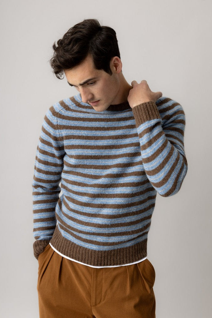 Mos Mosh Gallery - MMGCarlos Stripe Crew Neck Knit