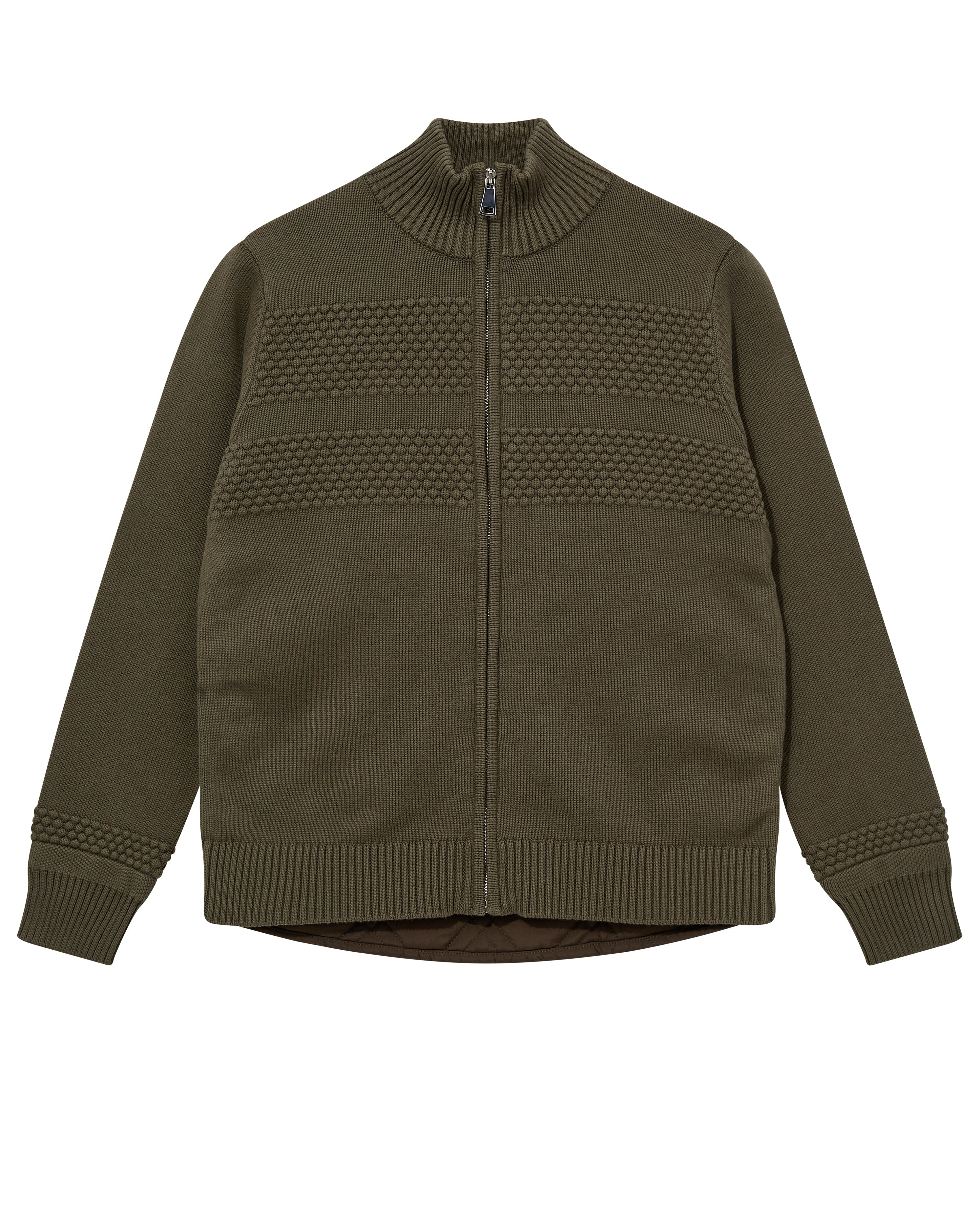 Mos Mosh Gallery - Alonso Zip Cardigan Grape Leaf