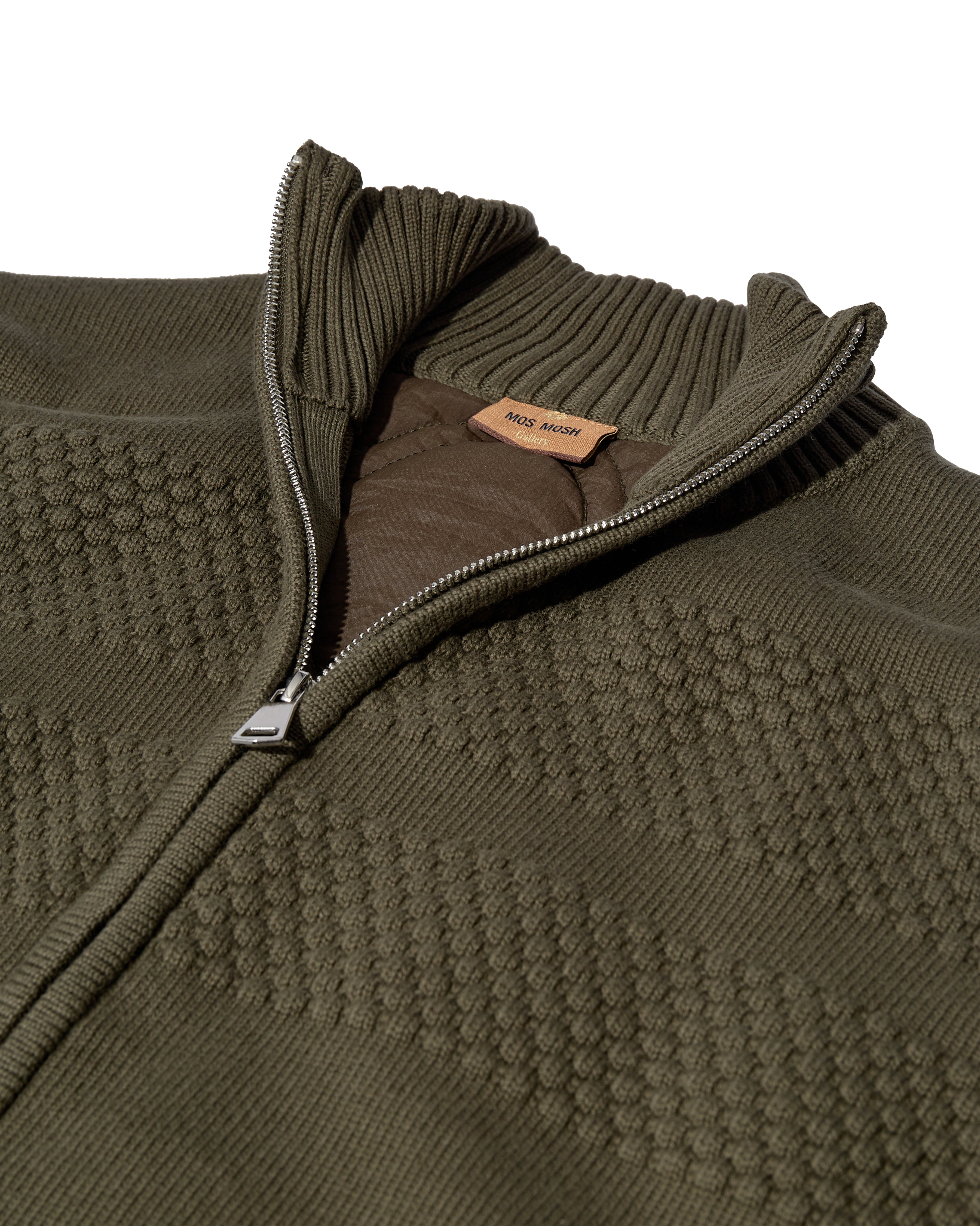 Mos Mosh Gallery - Alonso Zip Cardigan Grape Leaf