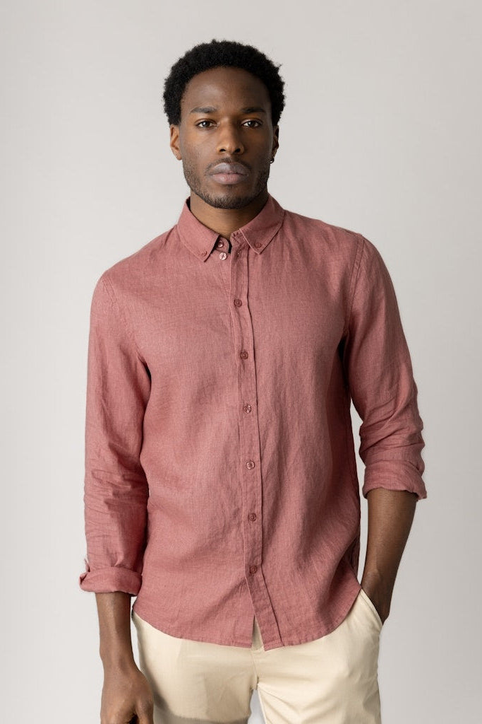 Mos Mosh Gallery - MMGTheo Linen Skjorte Rose