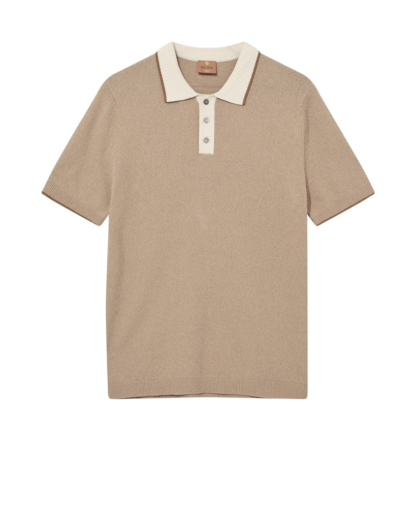 Mos Mosh Gallery - MMGFrancesco Polo SS Knit Sand