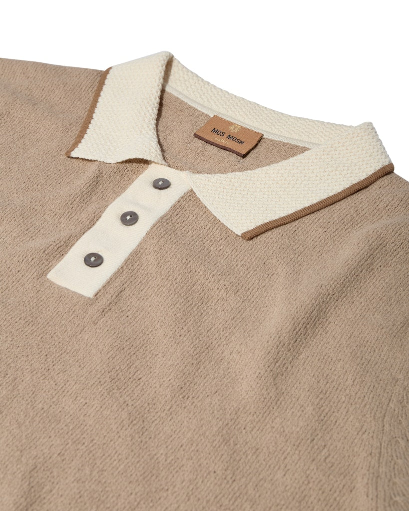 Mos Mosh Gallery - MMGFrancesco Polo SS Knit Sand