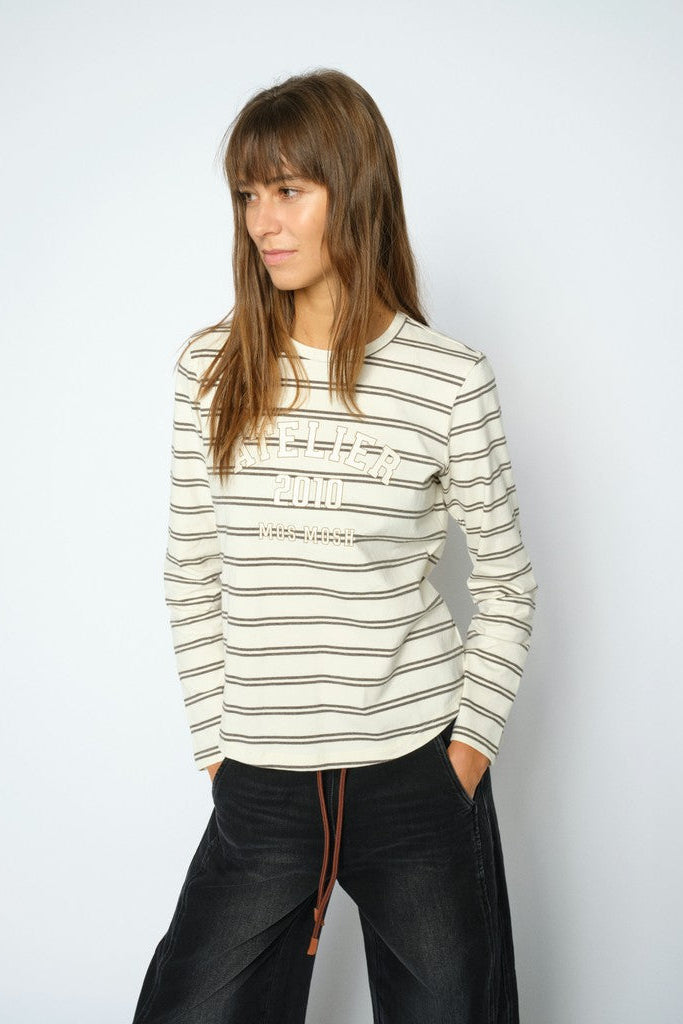 Mos Mosh - MMCamp O-LS Stripe Tee