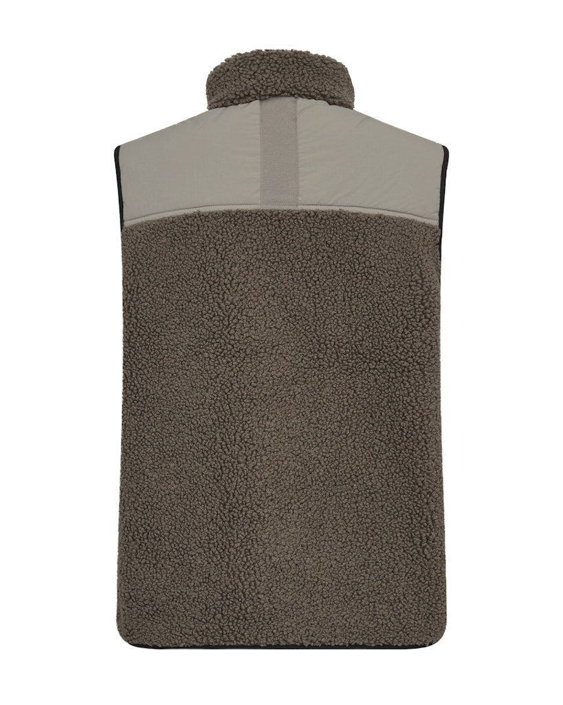 Mos Mosh - MMRowe Eli Teddy Vest, Dusty olive