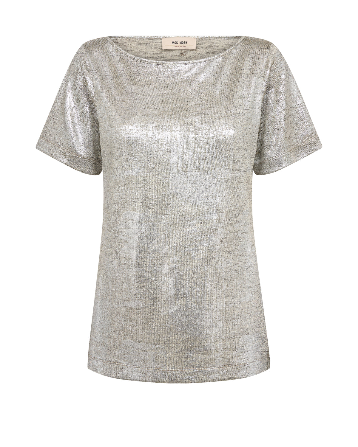 Mos Mosh - MMNiva O-SS Metallic Tee Silver