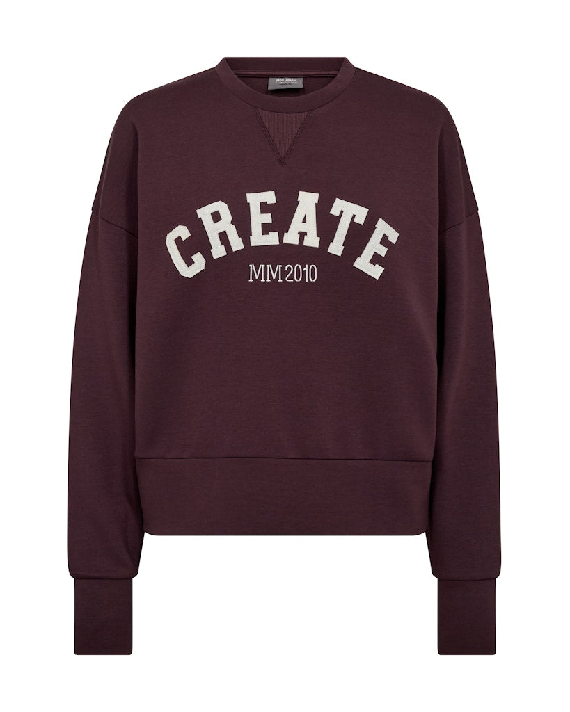 Mos Mosh - MMCelli Sweatshirt i fudge