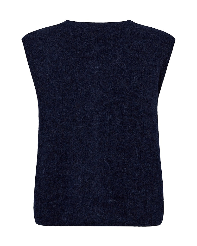Mos Mosh - MMAlmine Thora Strik Vest i Navy