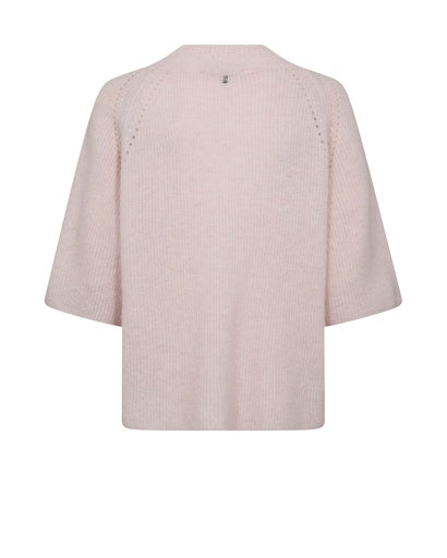 Mos Mosh - MMTaci 3/4 V-Neck Strik, Ballet Slipper