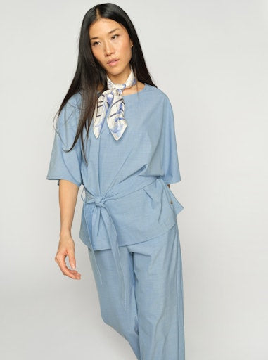 Mos Mosh - MMRikas Roy Bluse i lyseblå