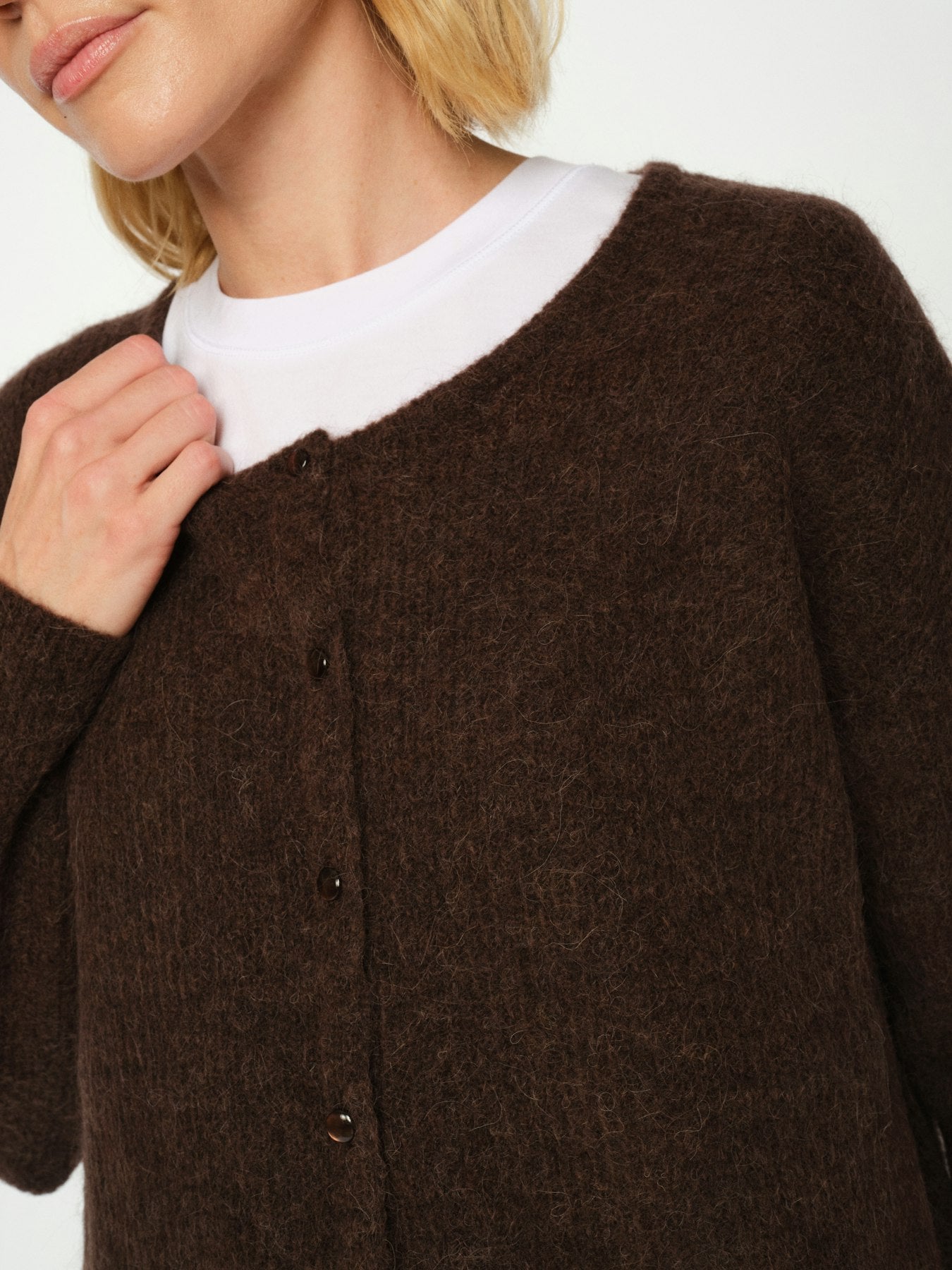 Mos Mosh - MMAlmine Cardigan i brun