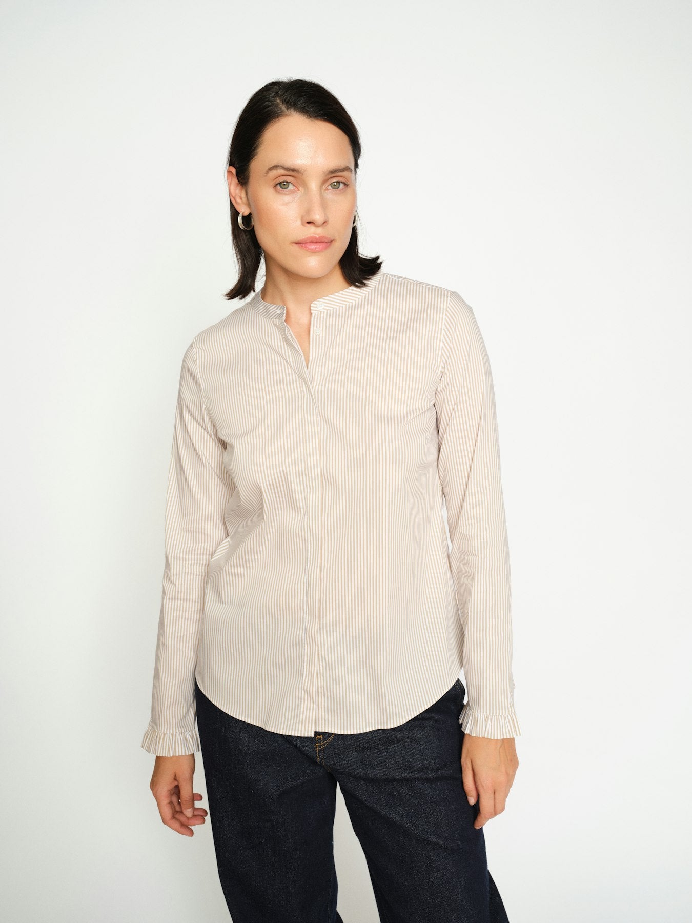 Mos Mosh - Mattie Stripe Shirt Sand Stripe