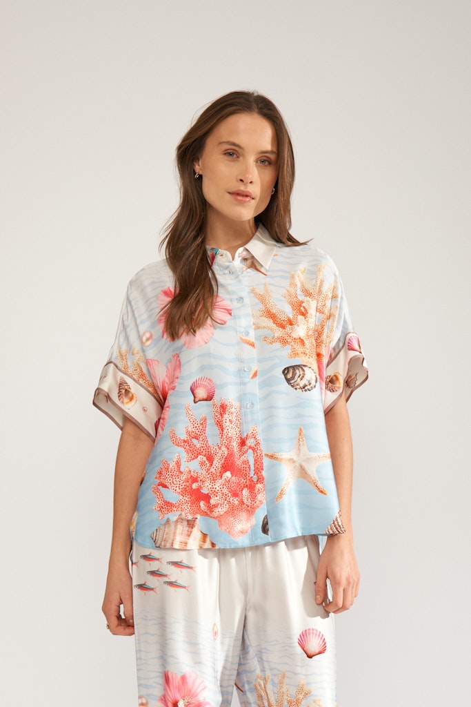 Nümph - Nuoceana Skjorte Lyseblå Print