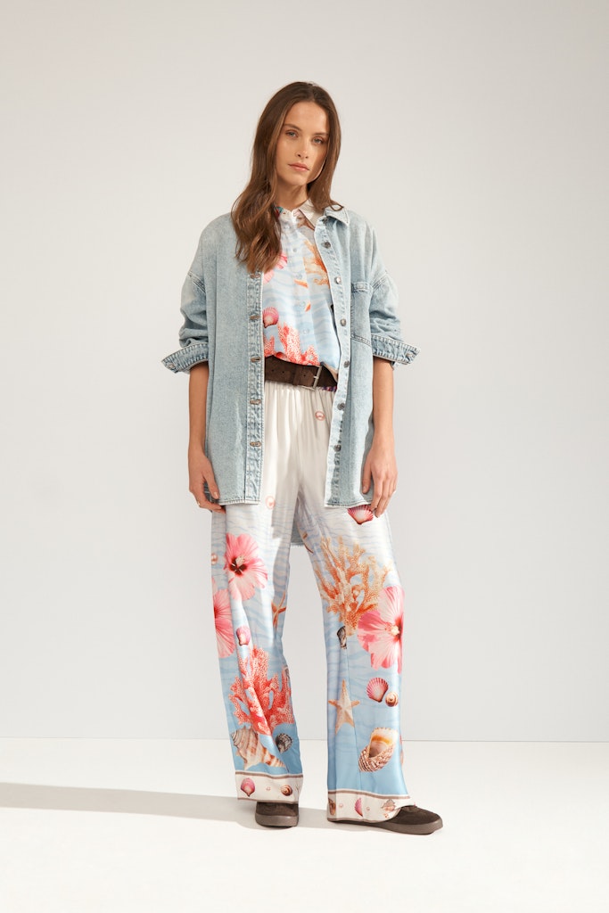 Nümph - Nuoceana Bukser Lyseblå Print