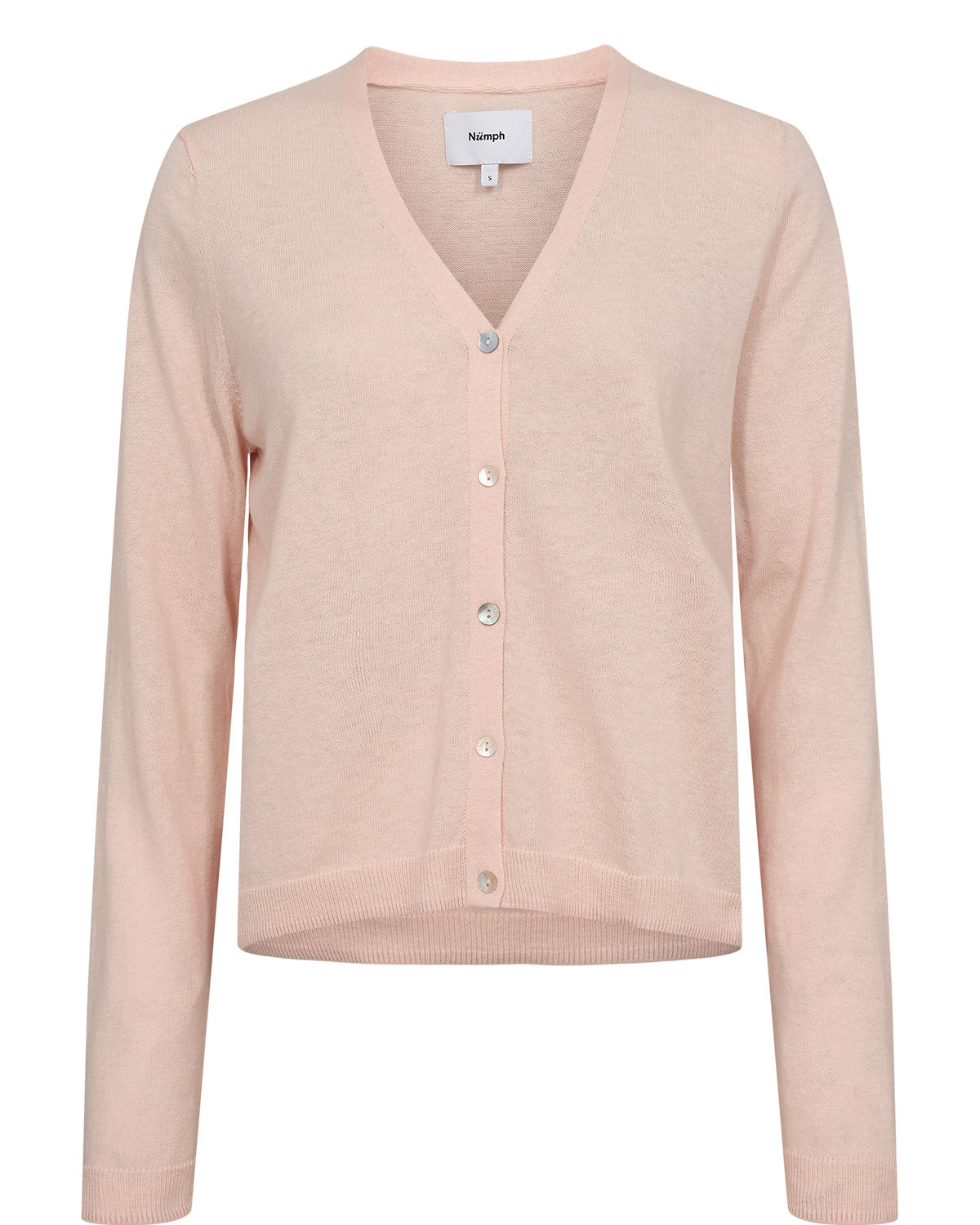 Nümph - Nucally Cardigan Lys strikcardigan med V-hals