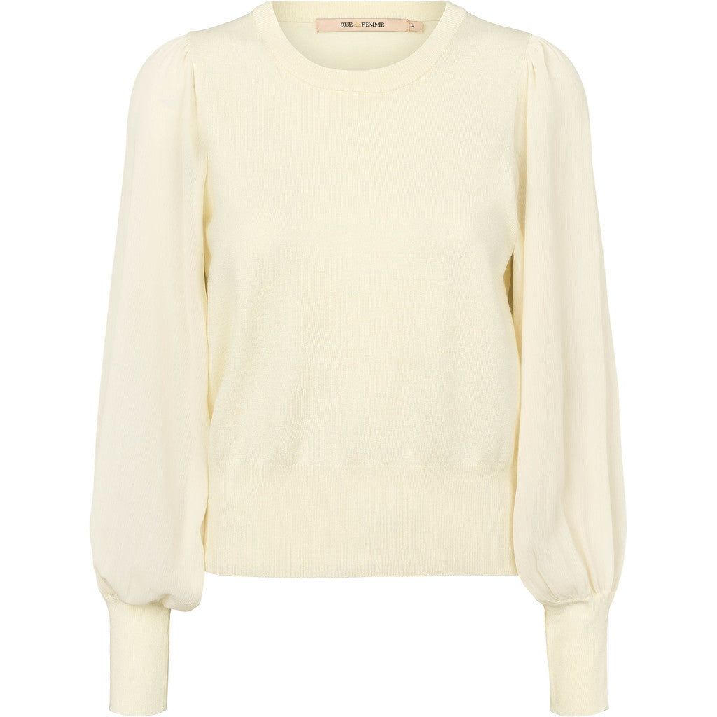 Rue De Femme - Katrica Strik Bluse i Offwhite