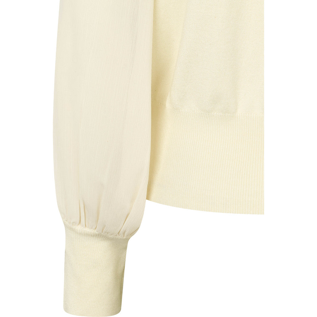 Rue De Femme - Katrica Strik Bluse i Offwhite