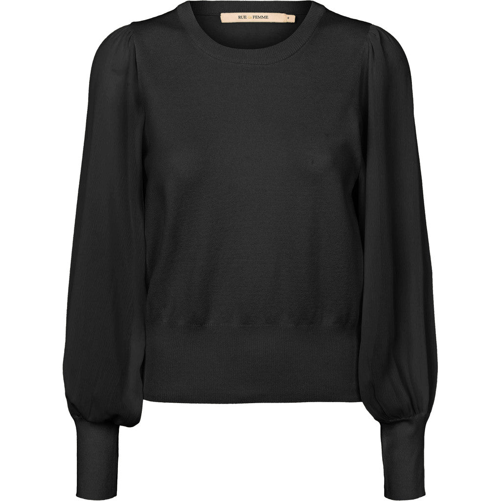 Rue De Femme - Katrica Strik Bluse i sort