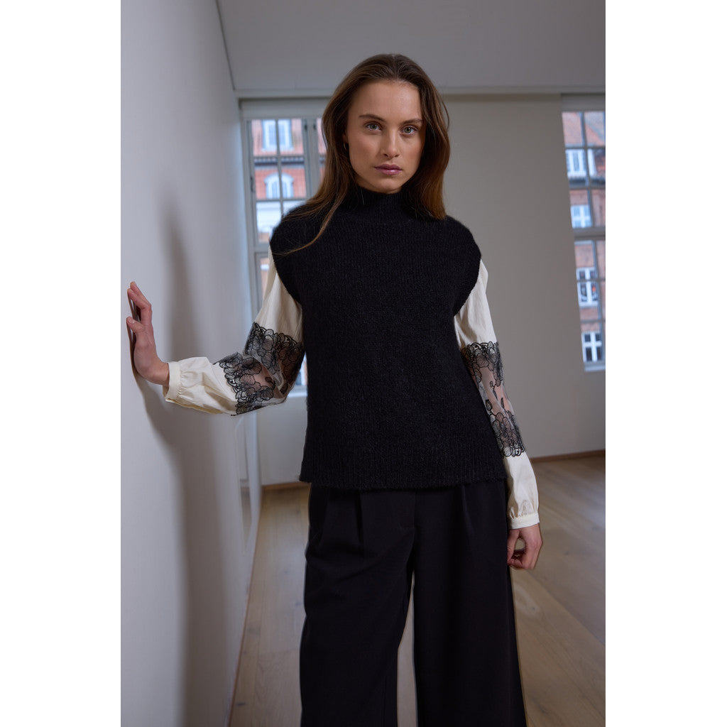 Rue De Femme - Giselle Strik Vest i sort