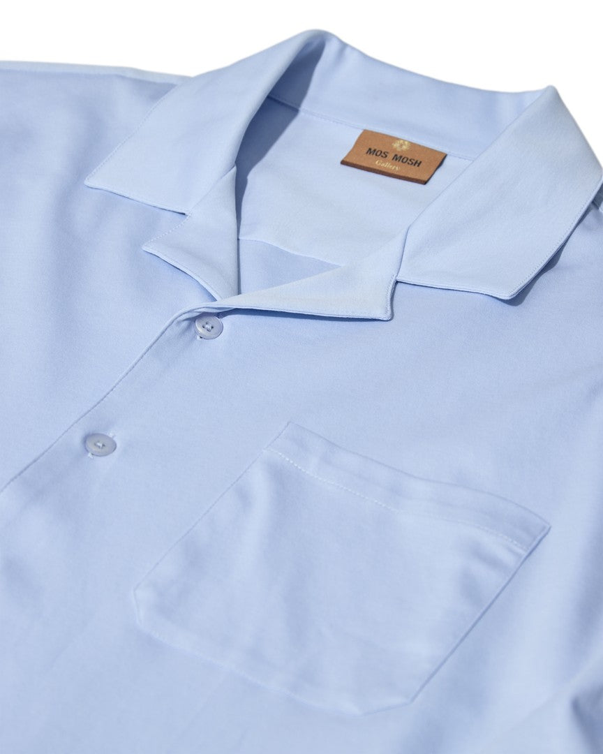 Mos Mosh Gallery MMGMarco Cuban SS Shirt – skjorte, bel air blue