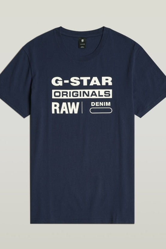 G-Star - Graphic 8 T-shirt i blå