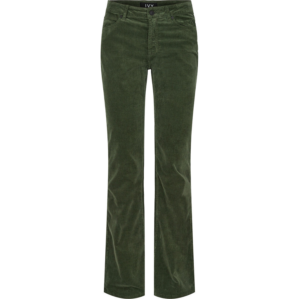Ivy Tara Jeans Fløjl, Army