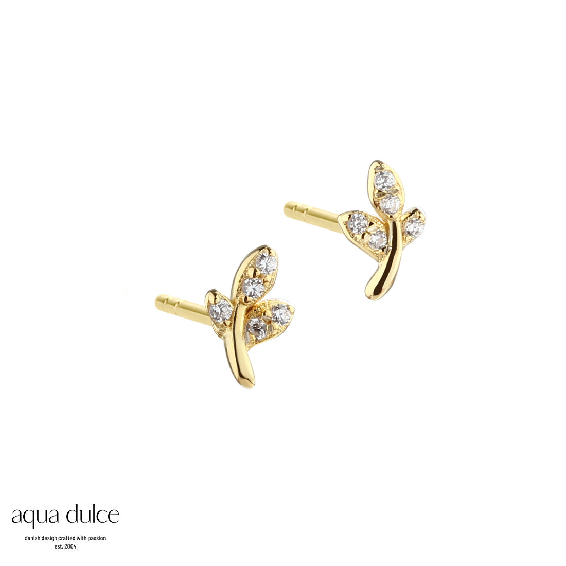 Leafy Ørestik i Guld – Aqua Dulce