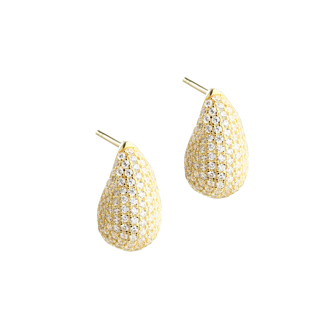 Pavé Big Earstud – Ørestik med Zirkoner | Aqua Dulce